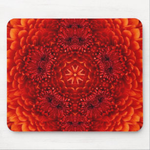 RED DAHLIA MOUSE PAD