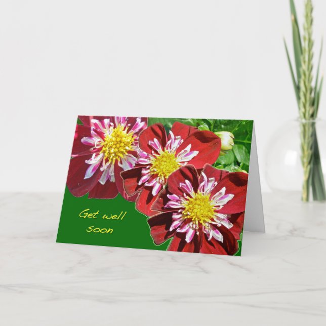 Red Dahlia S'En Sortir Carte Bientôt (Devant)