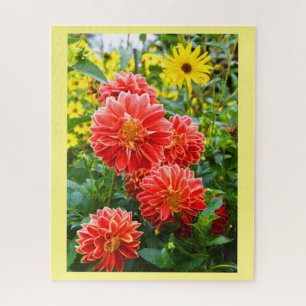 Red Dahlias Jigsaw Puzzle