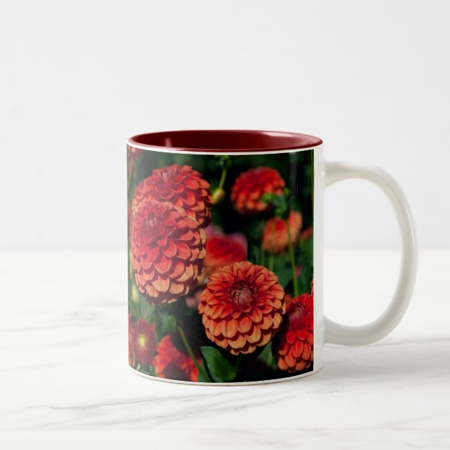 Red Dahlias Mug (Right)
