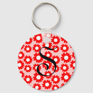 Red Daisies Keychain