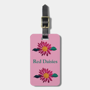 Red Daisies Luggage Tag