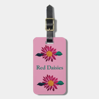 Red Daisies  Luggage Tag