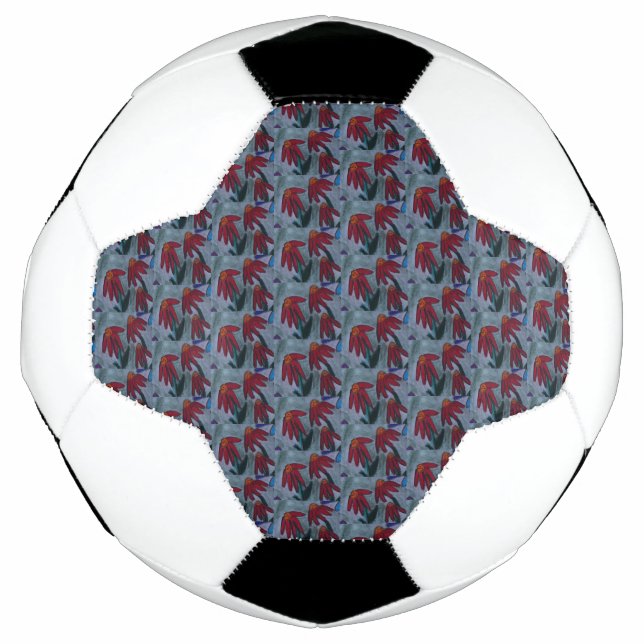 Red Daisies  Soccer Ball (Front)