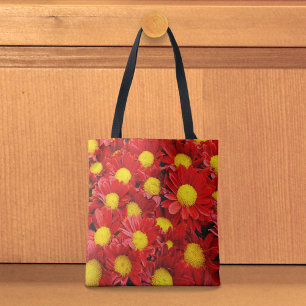 Red Daisies Tote Bag