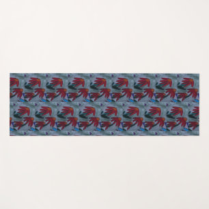 Red Daisies Yoga Mat