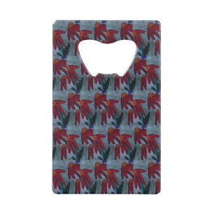 Red Daisy Bottle Opener Credit Card Bottle Opener
