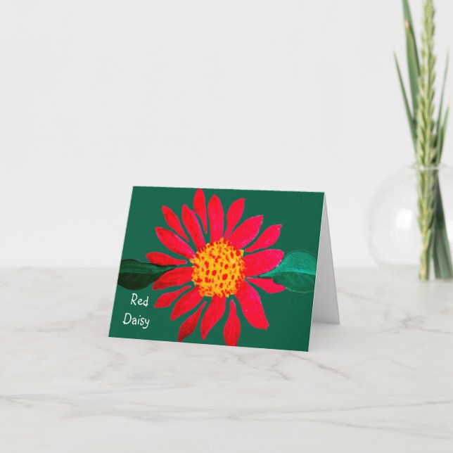 Red Daisy  Card (Front)