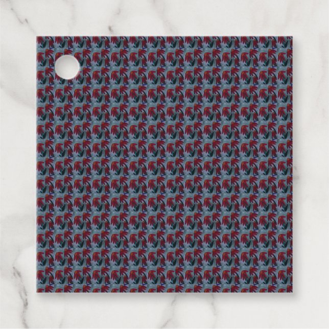 Red Daisy  Favour Tags (Front)