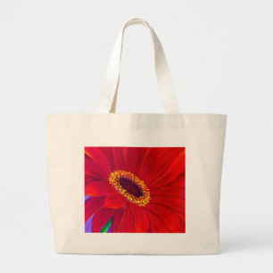 Red Daisy Gerber Flower Painting Art - Multi Large Tote Bag