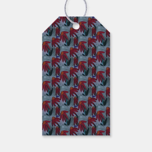 Red Daisy Gift Tags (Front)