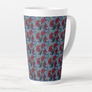 Red Daisy  Latte Mug