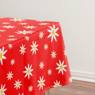 Red Daisy Tablecloth