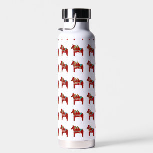 Red Dala Horse # 2 Insulated Water Bottle