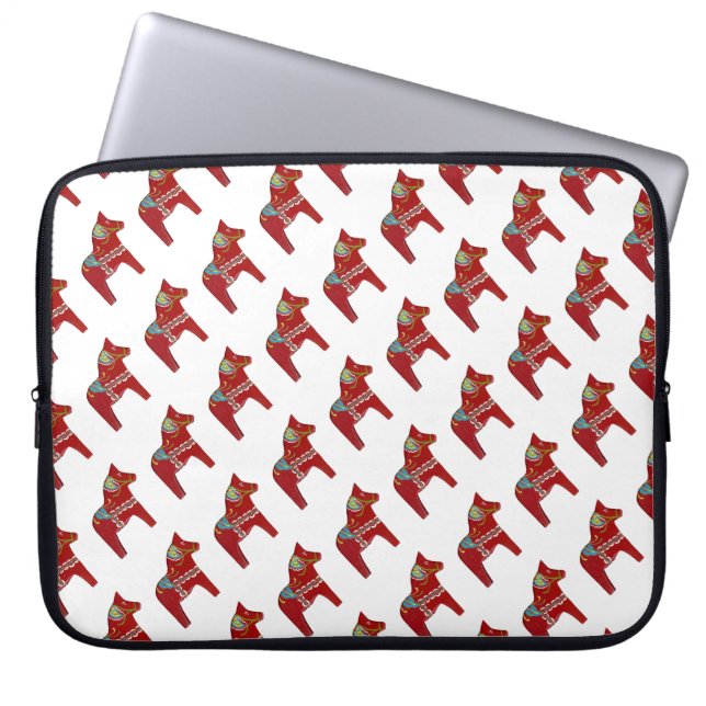 Red Dala Horse Laptop Case (Front)