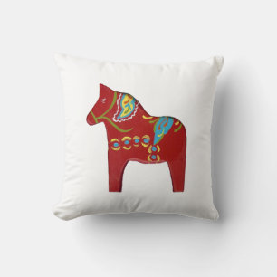 Red Dala Horse Pillow