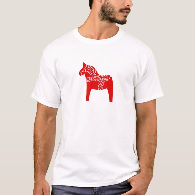 Red Dala Horse T-Shirt (Front)