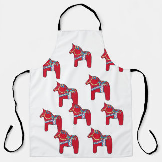 Red Dala Horses Apron