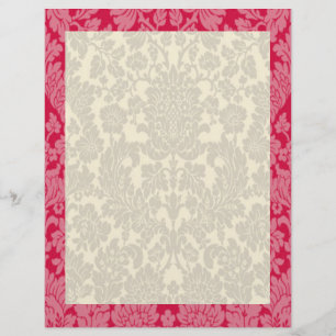 Red Damask Border
