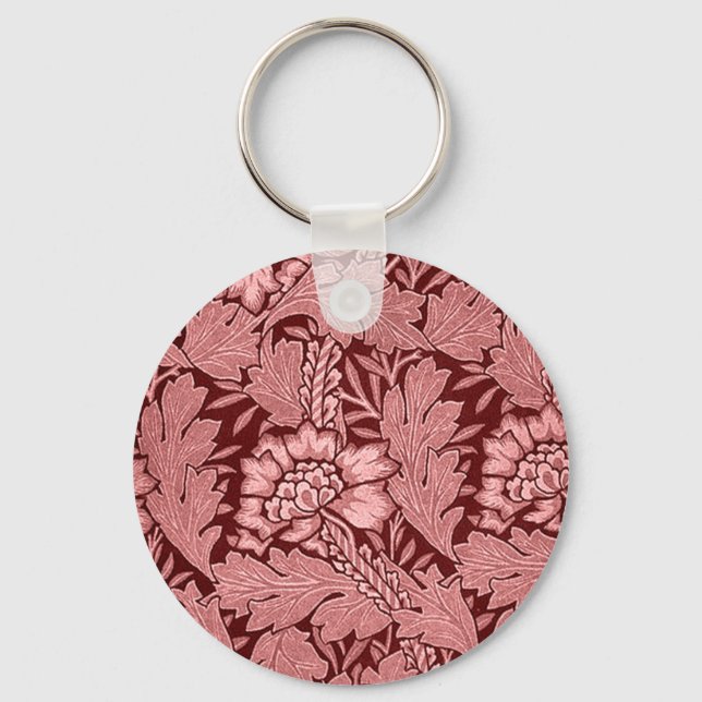 Red Damask Gifts Keychain (Front)