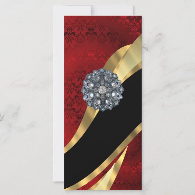 Red damask & gold (Front)