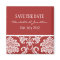 Red Damask Save The Date Magnet