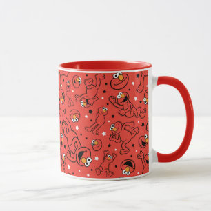Red Dancing Elmo Pattern Mug