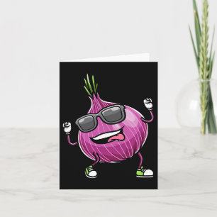 Red Dancing Onion Vegetable Card