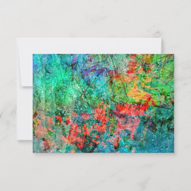 Red dark abstract invitation,Bold rosy abstract Invitation (Front)