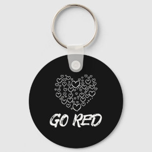 Red Day Go Red Heart Disease Awareness Gifts Women Keychain
