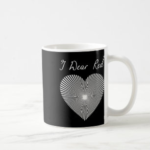 Red Day Heart Ribbon Costume Heart Disease Month Coffee Mug