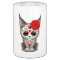 Red Day of the Dead Sugar Skull Lynx Cub