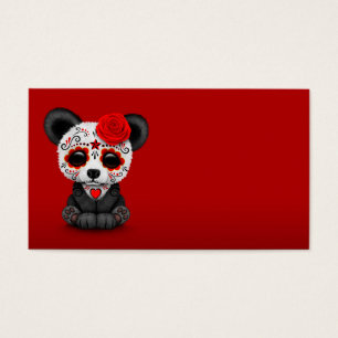 Red Day of the Dead Sugar Skull Panda