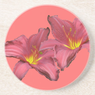 Red Daylily Coaster