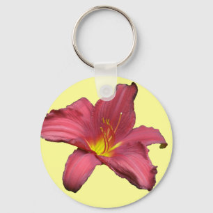 Red Daylily Coordinating Items Keychain