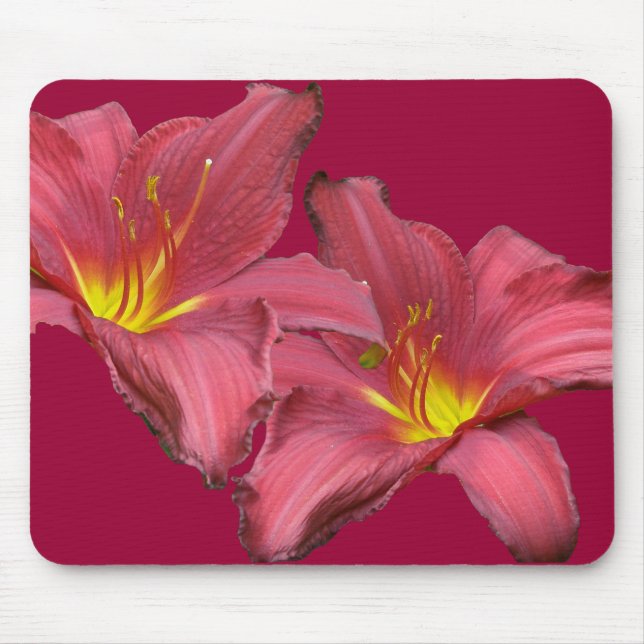 Red Daylily Coordinating Items Mouse Pad (Front)