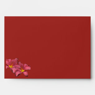 Red Daylily Envelope
