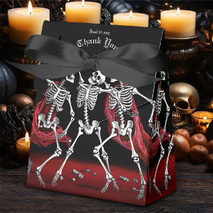 Red Death Dancing Skeletons Gothic Wedding Favor Box
