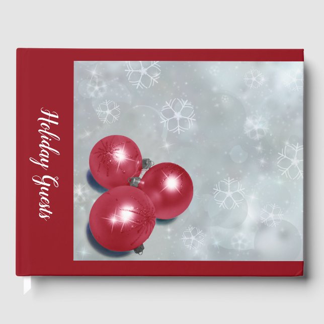 Red Decorations Guest Book (Front)