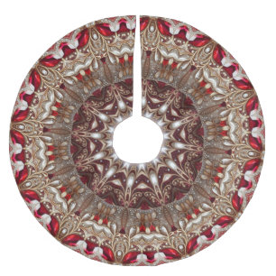 Red Decorative Christmas Tree Skirt