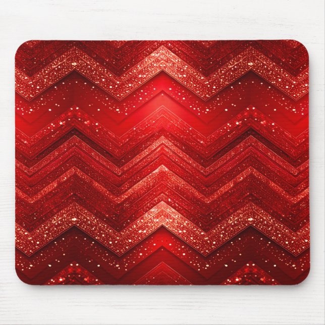 Red Decorative Glitter Mousepad (Front)
