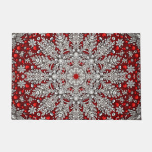 Red Decorative Holiday Doormat