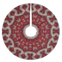 Red Decorative Holiday Tree Skirt