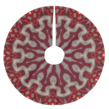 Red Decorative Holiday Tree Skirt