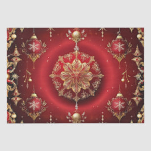 Red Decorative Ornaments Holiday Tissue Paper