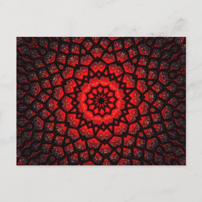Red Decorative Postcard (Front)