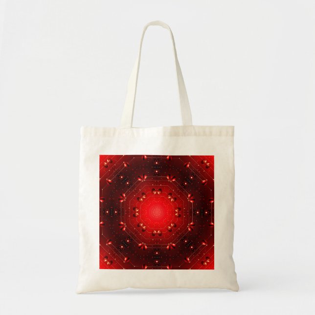 Red Decorative Tote Bag (Devant)