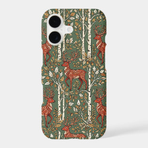 Red Deer iPhone 17 Case - Nature Pattern Cover