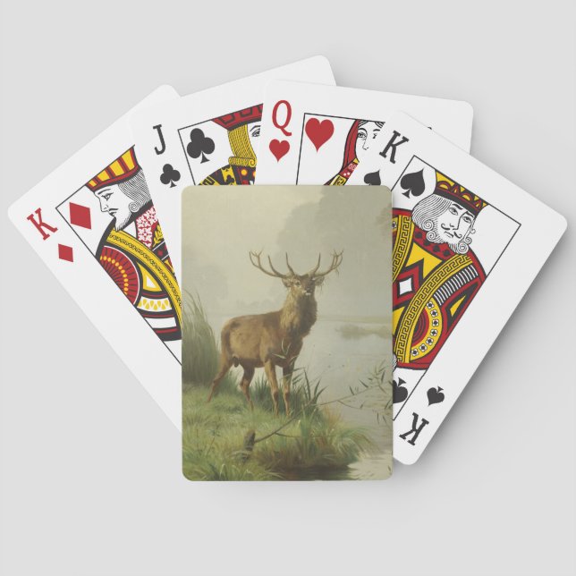 Red Deer painting Playing Cards (Back)
