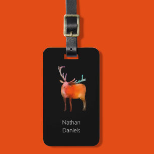 Red Deer Stag Personalized Luggage Tag